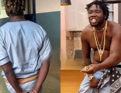 Showboy arriving at court under police escort