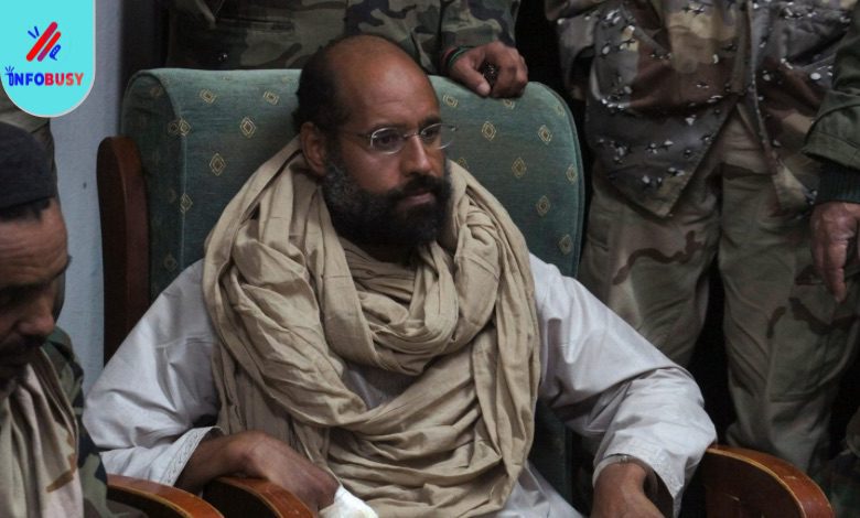 Saif al-Islam Gaddafi during a public appearance before Libya’s 2011 uprising