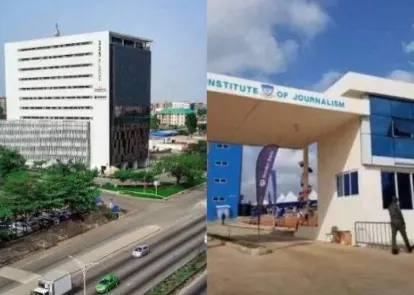 UniMAC-IJ South Legon campus entrance with nearby road