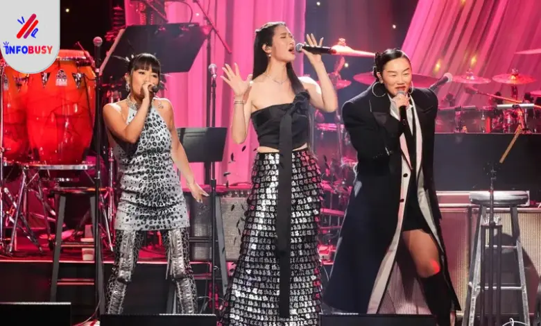 K-Pop Demon Hunters characters Rumi, Mira and Zoey as hit song ‘Golden’ wins Grammy Award