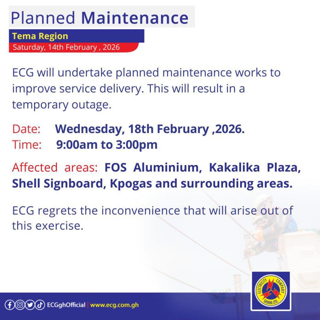 ECG Planned Maintenance: Check Full List of Areas Affected 14 IMG 3293